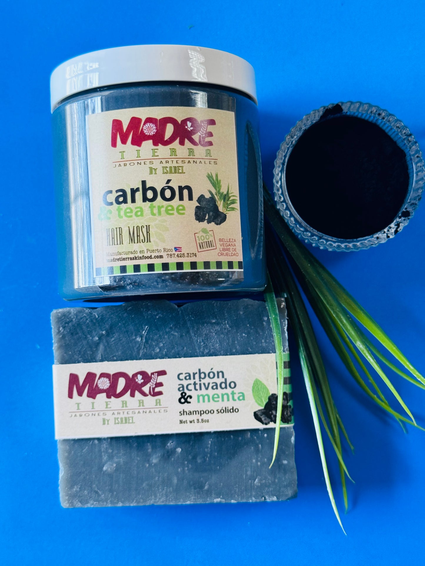 Shampoo Sólido-Carbón Activado & Menta
