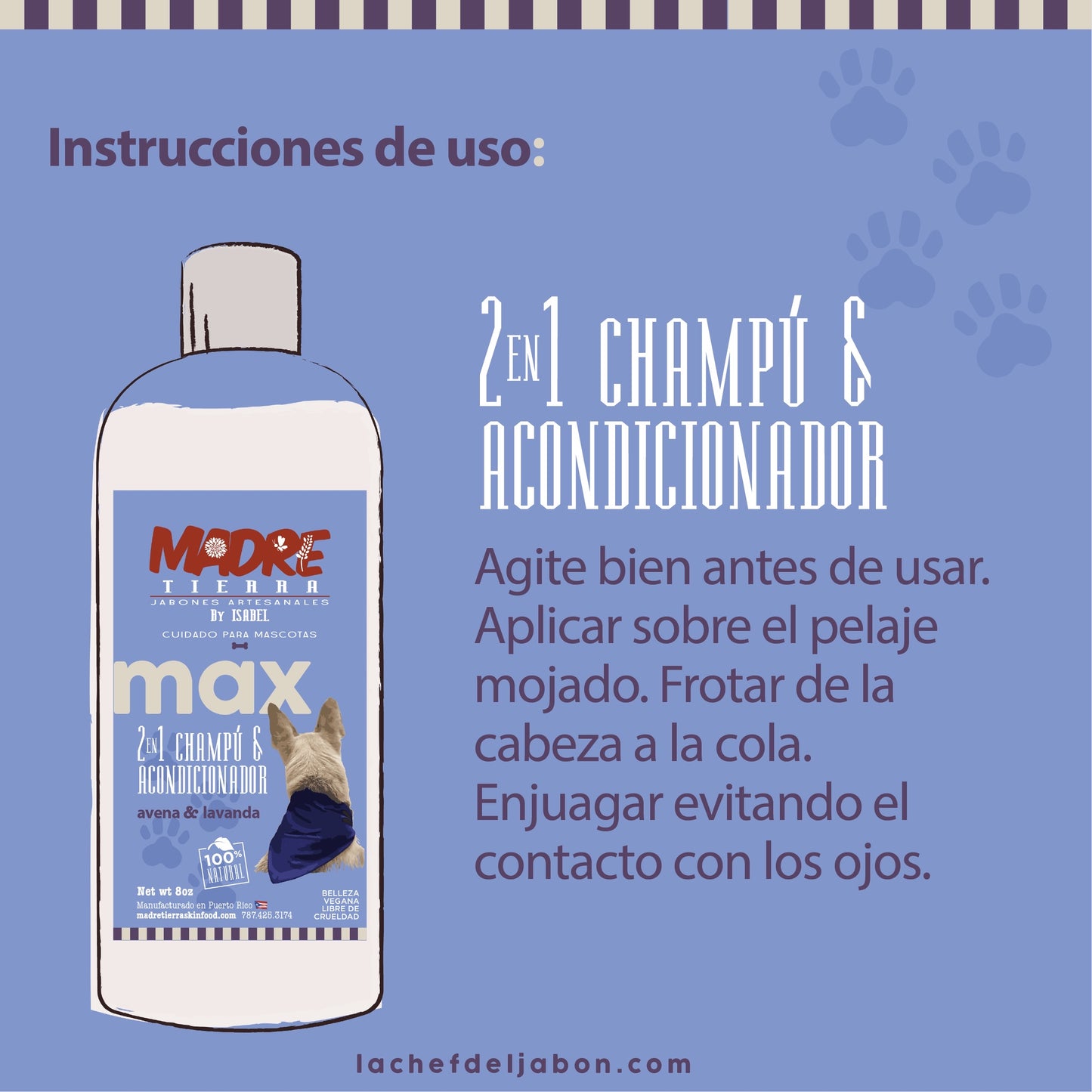 2 en 1 Champú & Acondicionador 8 oz