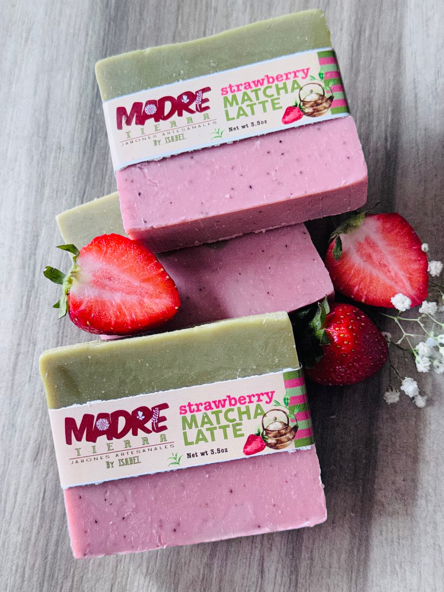 Jabón Artesanal- Strawberry Matcha Latte