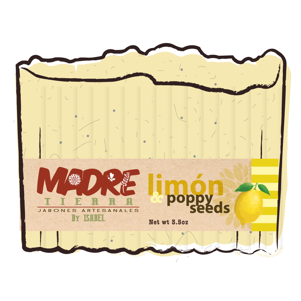 Jabón Artesanal-Limón & Poppy Seeds
