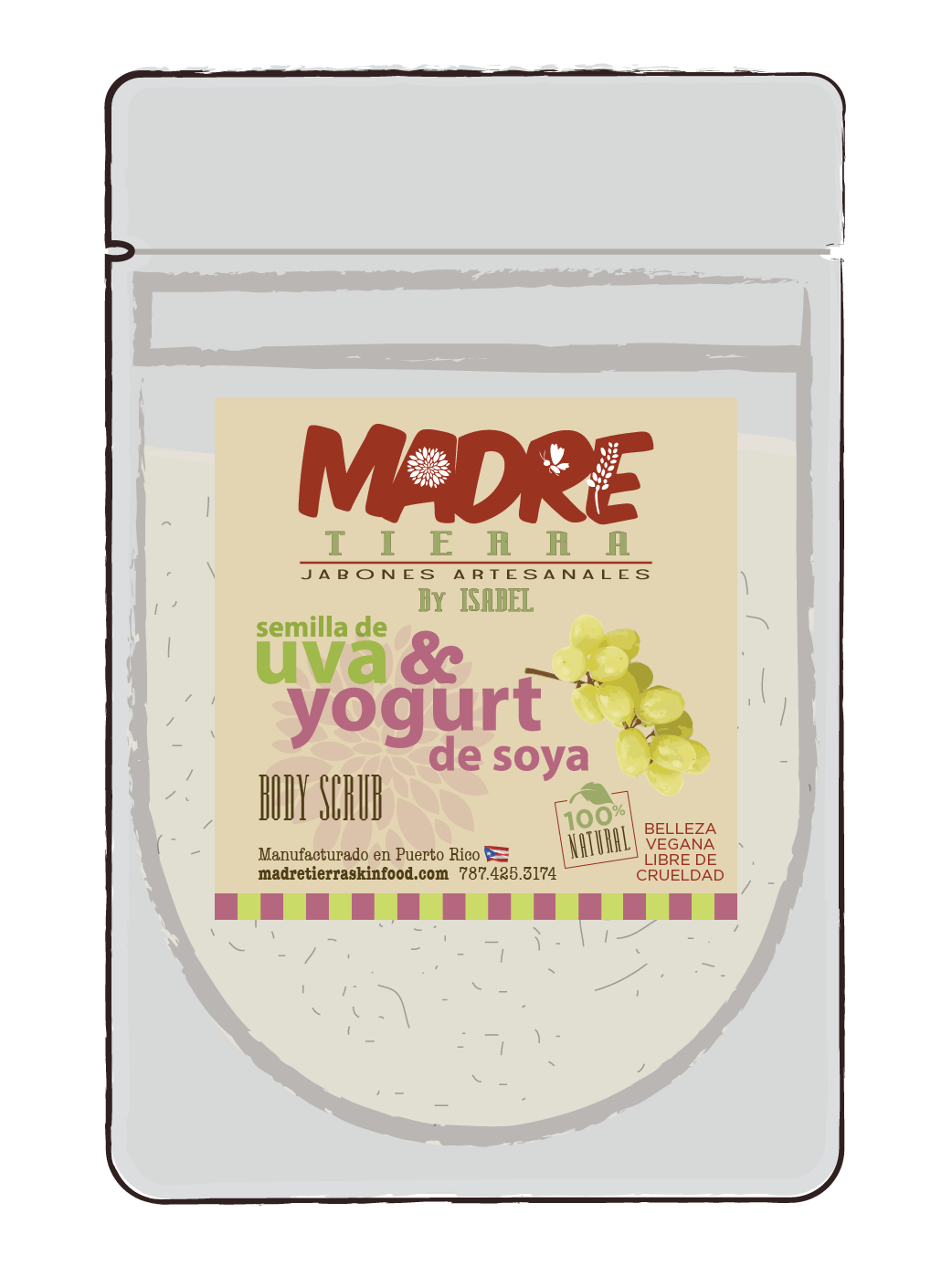 Body Scrub- Semilla Uva & Yogurt Soya