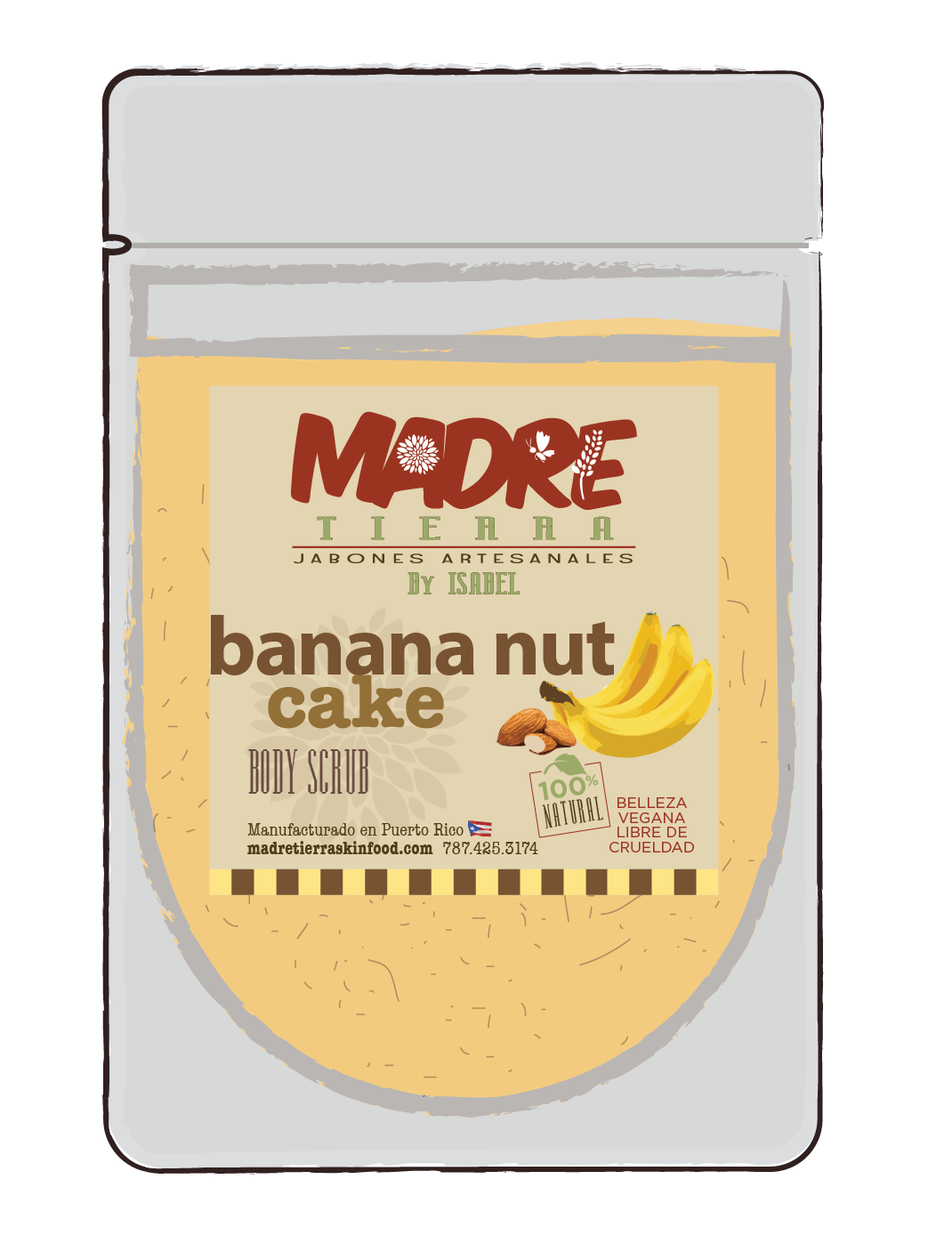 Body Scrub-Banana Nut Cake