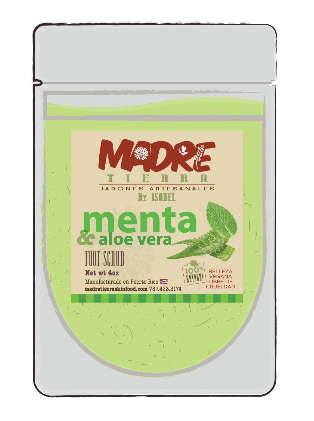 Foot Scrub- Aloe Vera & Menta