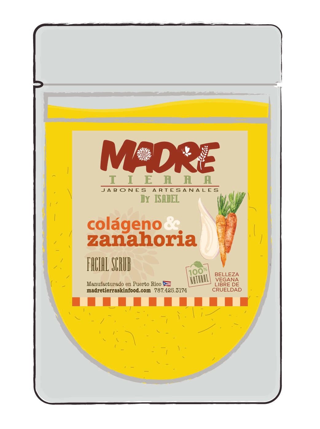 Facial Scrub- Colágeno & Zanahoria