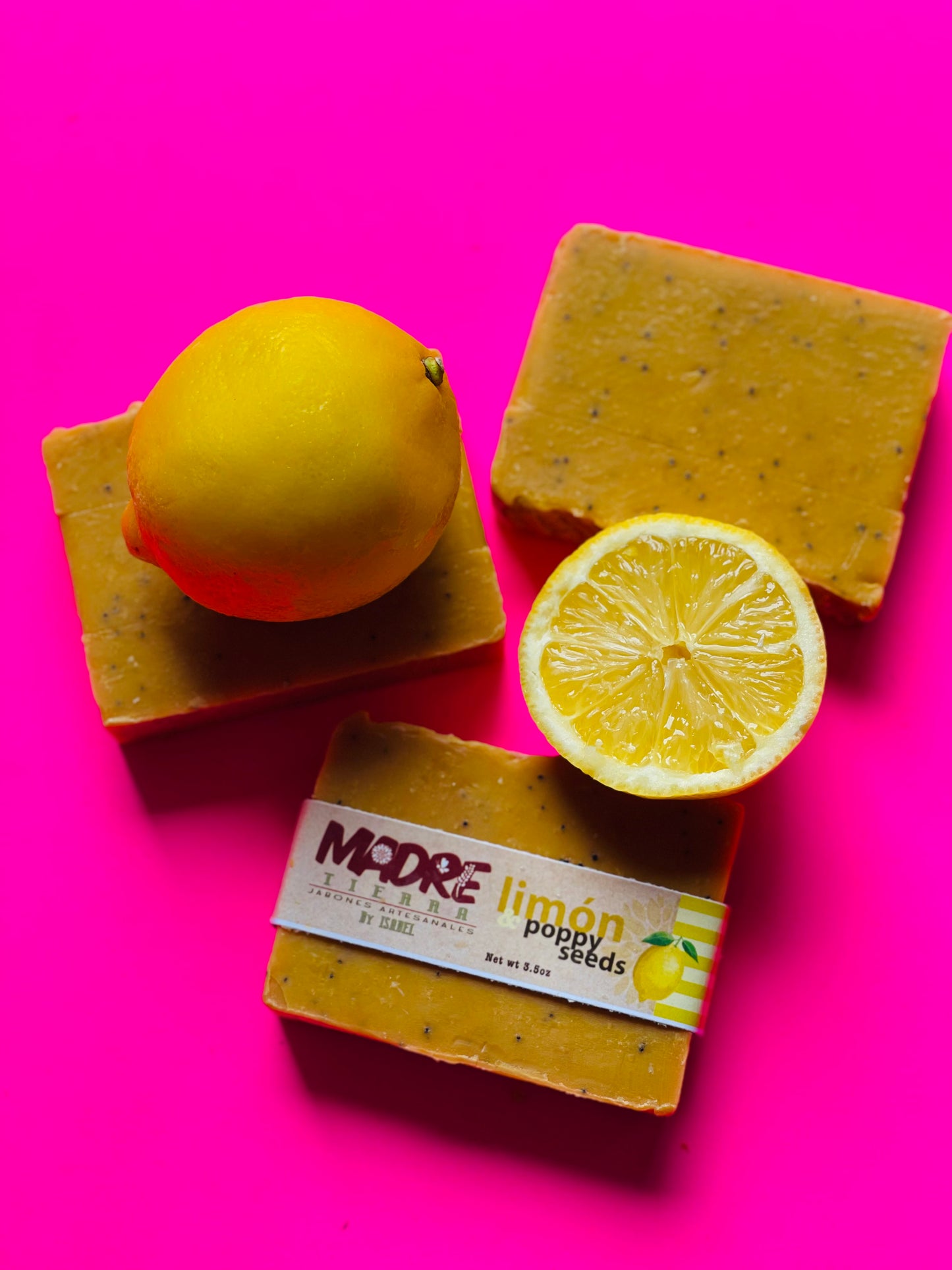 Jabón Artesanal-Limón & Poppy Seeds
