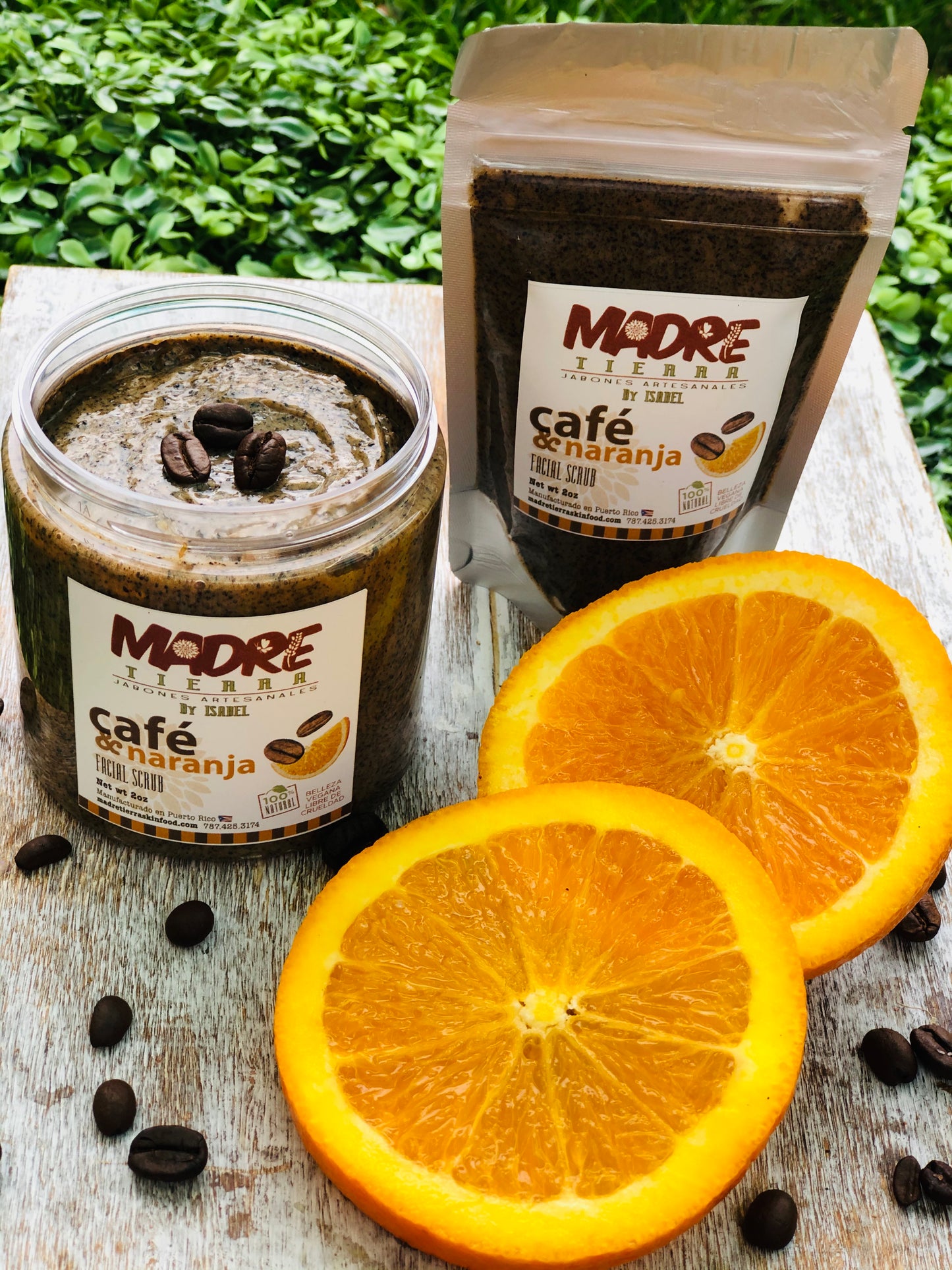 Facial Scrub- Café & Naranja
