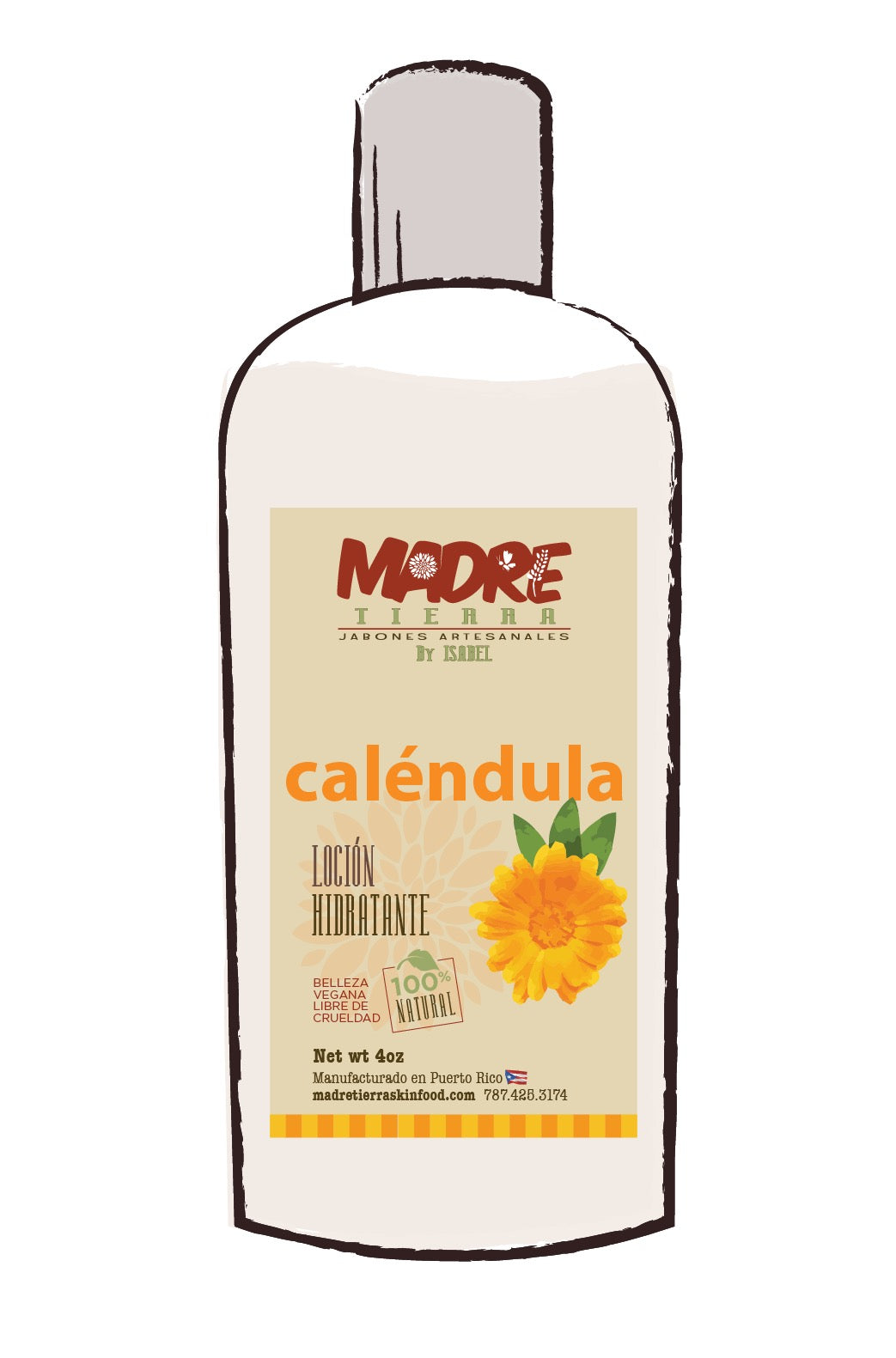 Loción Hidratante- Caléndula