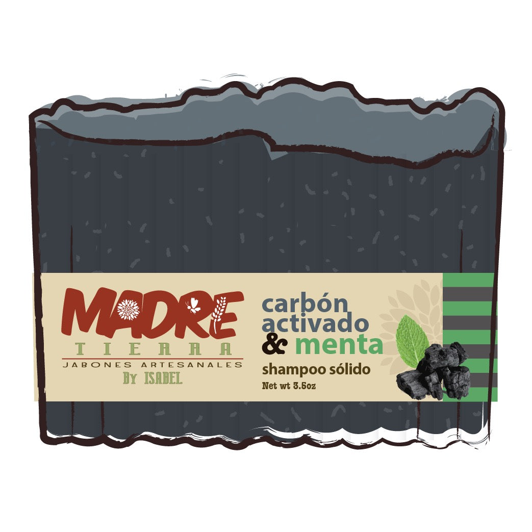 Shampoo Sólido-Carbón Activado & Menta