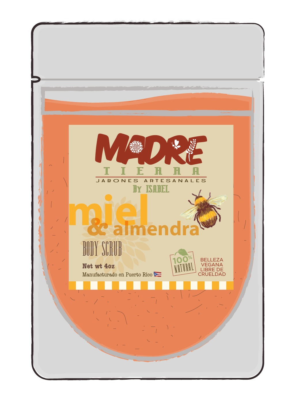 Body Scrub- Miel & Almendras
