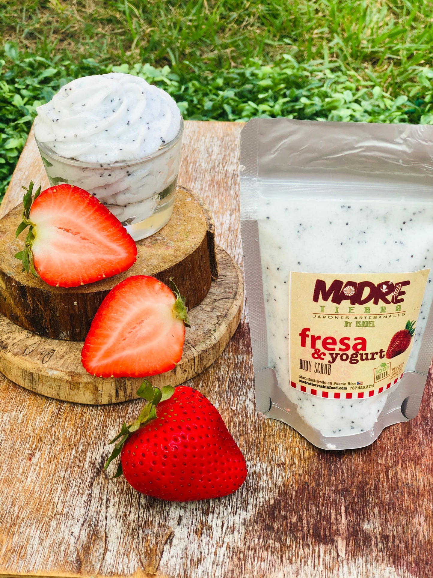 Body Scrub-Fresa & Yogurt de Soya