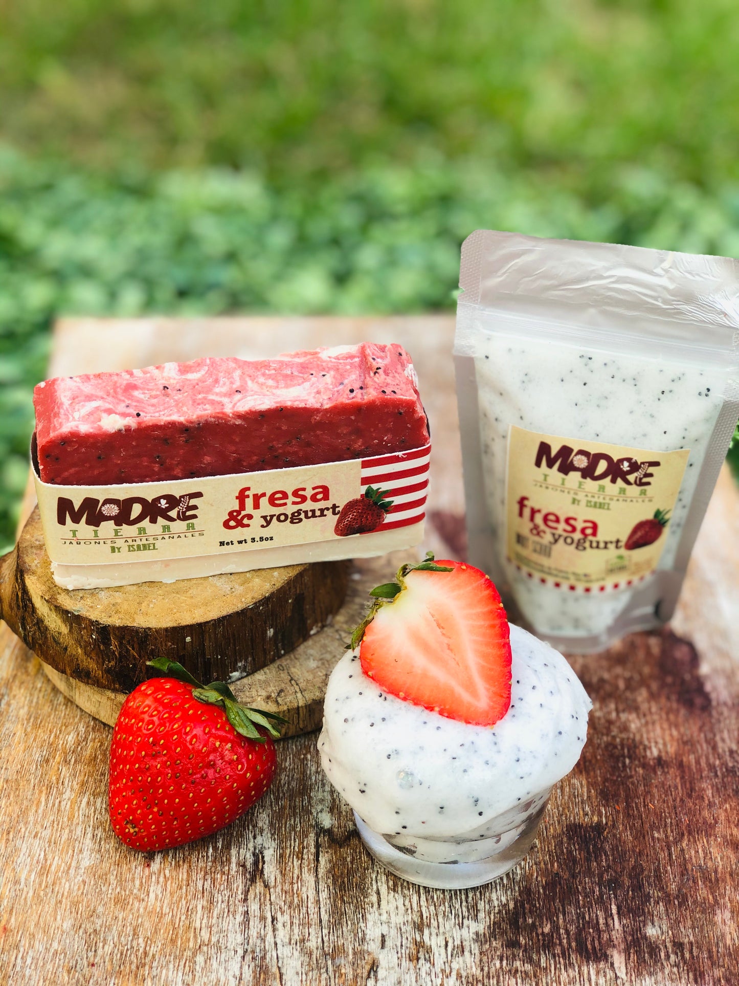 Body Scrub-Fresa & Yogurt de Soya