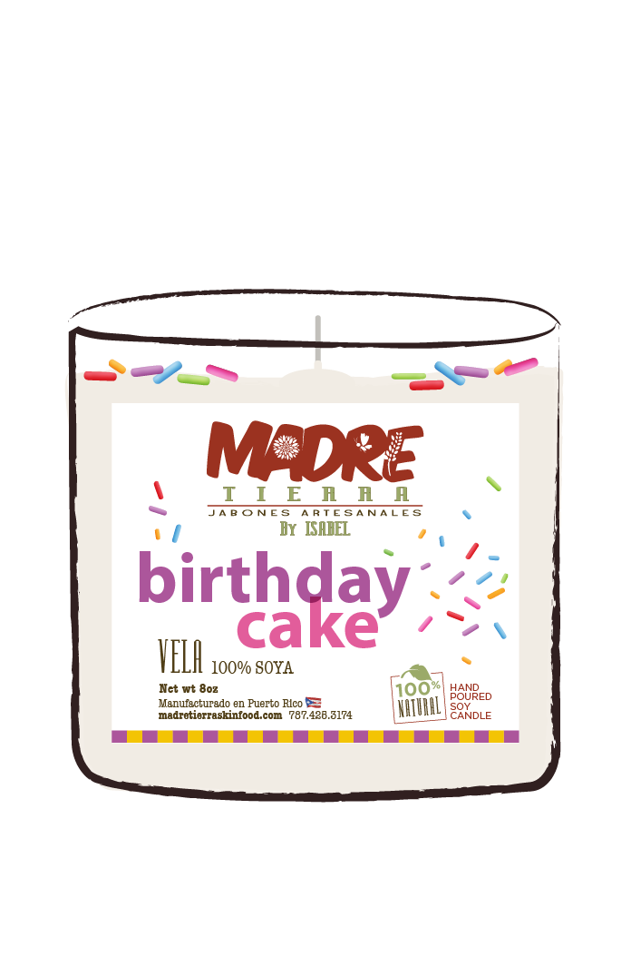 Birthday Cake- Vela para Masajes